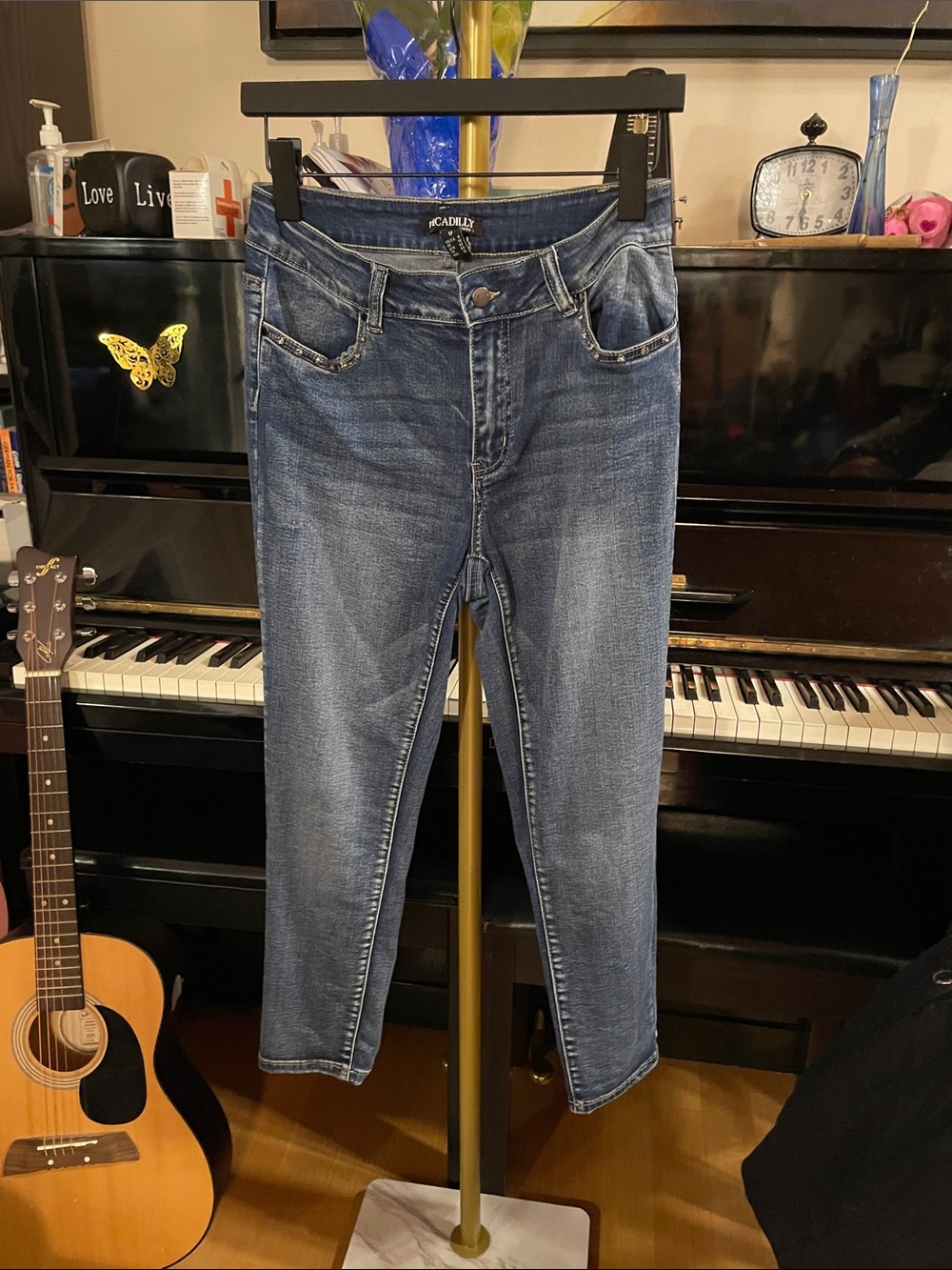 Picadilly Fashion Jeans With Rhinestones